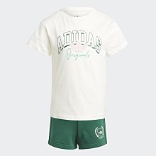 南🔥2023 6月 ADIDAS OG COLLEGIATE 運動套裝 短袖上衣 短褲 針織 童裝 白綠 IL5040