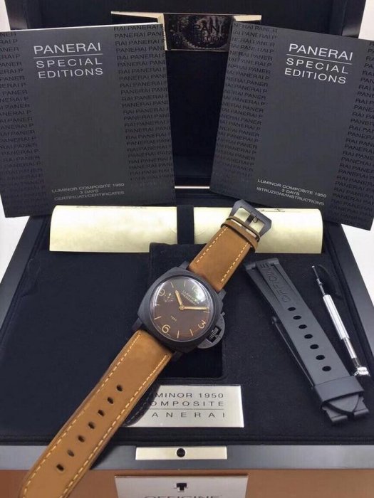 重序名錶 PANERAI 沛納海 Luminor1950 PAM00375 PAM375 大盒限量 3日鍊 手上鍊腕錶