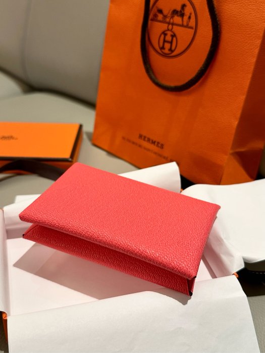 全新羅馬機場購入正品～Hermes 愛馬仕 Calvi VERSO CARD HOLDER 雙色卡包/卡片夾