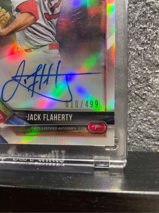 Jack Flaherty 紅雀王牌投手 bowman RC亮簽 限量499