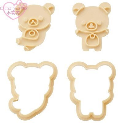 ♥小花花日本精品♥拉拉熊 RILAKKUMA 造型塑膠餅乾壓模~2