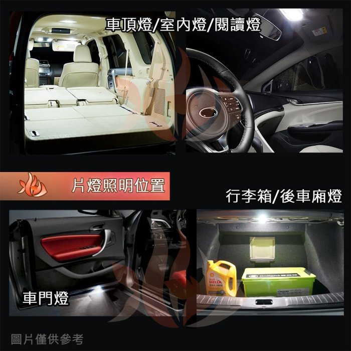 火焱魚 LED COB 18晶 片燈 白 恆流 超爆亮 室內燈 閱讀燈 車頂燈 行李箱燈 車門燈 附2接頭 T10 雙尖