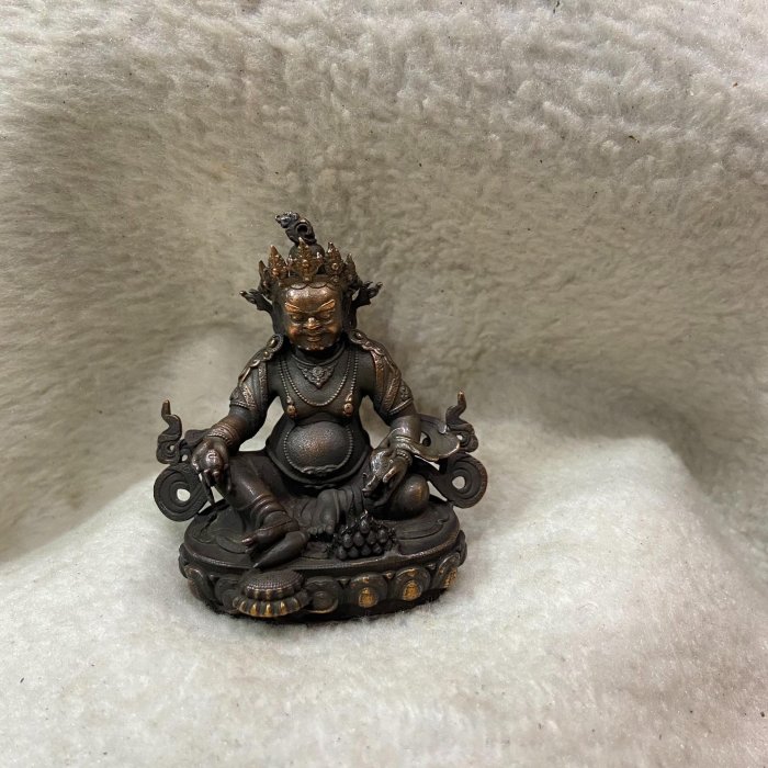 黃財神cm精工紅銅做舊藏巴拉-12804