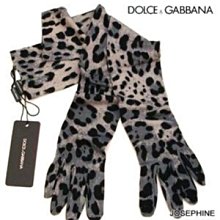 喬瑟芬【DOLCE&GABBANA】09 秋冬豹紋薄羊毛長版手套~全新真品!