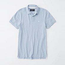 【Abercrombie&Fitch】【A&F】【零碼S】AF男款POLO衫左白小鹿淡藍 F07191118-08