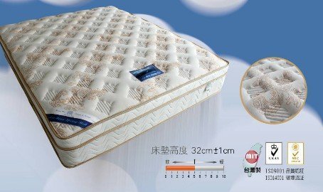 ☆[新荷傢俱]23NH A2☆ 超Q彈乳膠三線獨立筒床墊(5尺)雙人(厚度30公分) 乳膠床墊