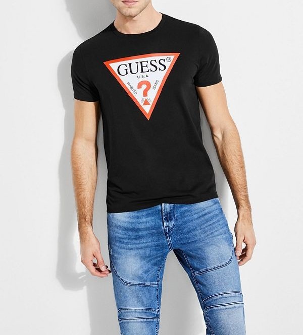 ☆【GUESS館】☆【GUESS倒三角LOGO印圖短袖T恤】☆【GS001A3】☆(M-L)