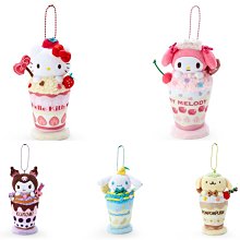 ♥小花花日本精品♥ HelloKitty 美樂蒂 酷洛米 大耳狗 布丁狗 絨毛玩偶吊飾 背包掛飾 芭菲甜點館 ~ 3