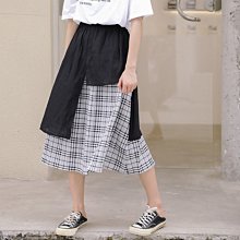 ＳｅｙｅＳ 日系個性格紋拼接設計感A字裙