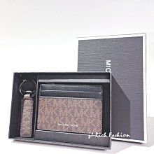 就愛精品店❤️ 限時特惠-Michael Kors  咖啡色PVC材質名片/鑰匙圈禮盒組 #86F1LGFD1B