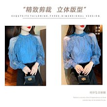 貓姐的團購中心~1214微透蕾絲雪紡上衣~S-XL~一件450元~預購款