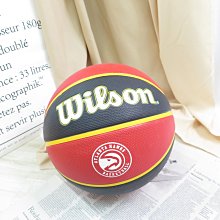 WILSON 維爾遜 NBA 隊徽系列 七號籃球 橡膠籃球 老鷹隊 WTB1300XBATL 黑紅【iSport】