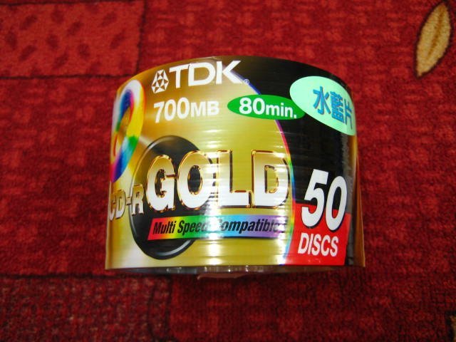 國內大廠錸德製，TDK 80MIN GOLD CD-R 頂級深水藍片，燒錄音樂專用，絕版精品，現貨特價