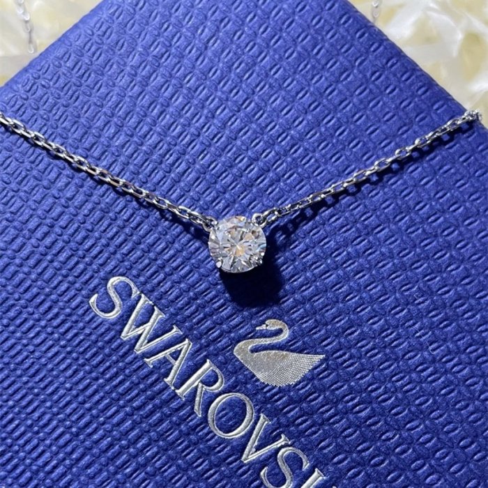 正品Swarovski 施華洛世奇 小圓點項鍊 銀色水晶單鑽 女生項鍊 情人節禮物 圣誕禮物 女生項鍊 短項鍊