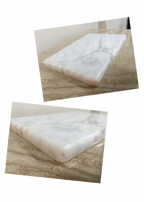 【禾達精品石材】白色系【90cmx45cm*2cm】【四邊1/8圓優質水磨】◎揉麵糰良器 & 巧克力調溫.大理石料理板