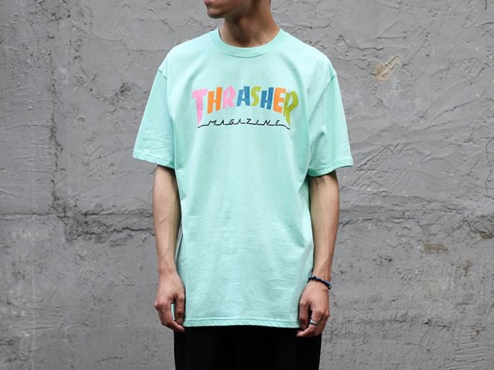 【QUEST】THRASHER 日線 HOMETOWN 70S TONE / 彩色LOGO TEE 短袖