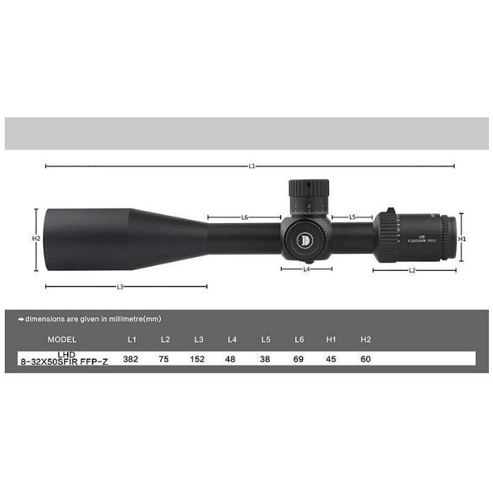 （倖存者）DISCOVERY 發現者 LHD 8-32X50SFIR FFP-Z 前置直調 MRAD分化 狙擊鏡 瞄準鏡