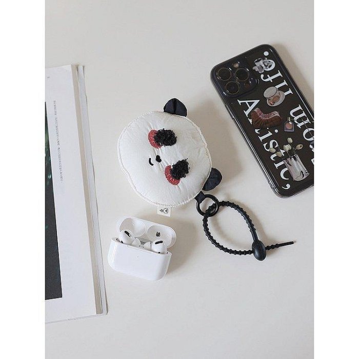 【熱賣精選】新款 耳機包 可愛熊貓 掛飾包 蘋果AirPods 保護套