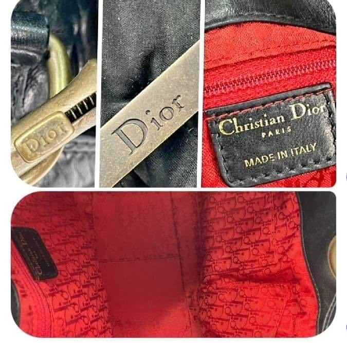 (己售出)  Christian Dior 迪奧 羊皮經典格紋 大LOGO水桶包/ 肩背包 義大利製 9成新收藏2.5折出清 粉絲回購價66 粉12800