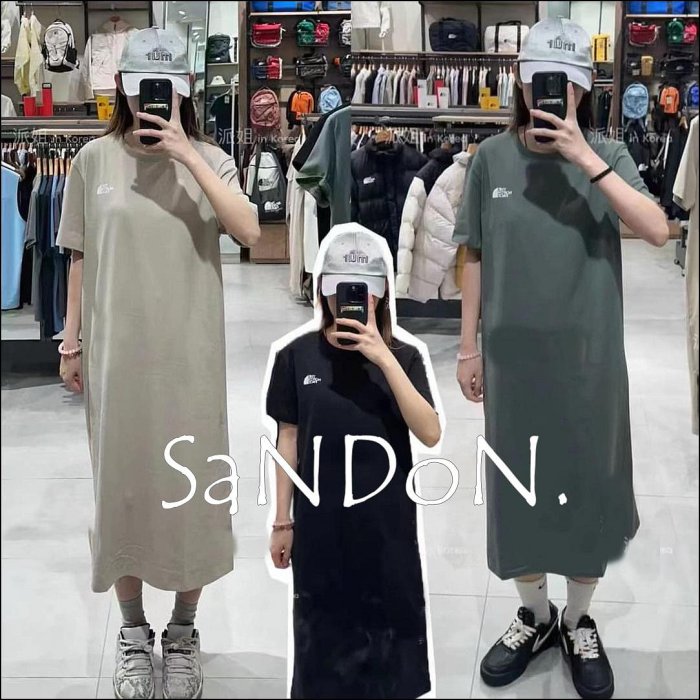 SaNDoN x『THE NORTH FACE』韓國限定販售 滑順手感舒服基礎BOX LOGO洋裝 240511