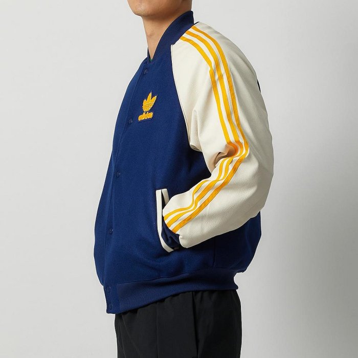Adidas SST Varsity 男 藍白黃 運動 休閒 夾克 棒球外套 外套 IL2574