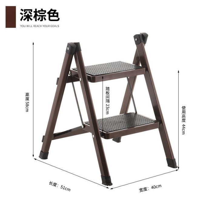 倉庫現貨出貨樓梯廚房兩層寢室踏板凳圖書館室內倉庫房車凳家用折疊防滑墊梯子