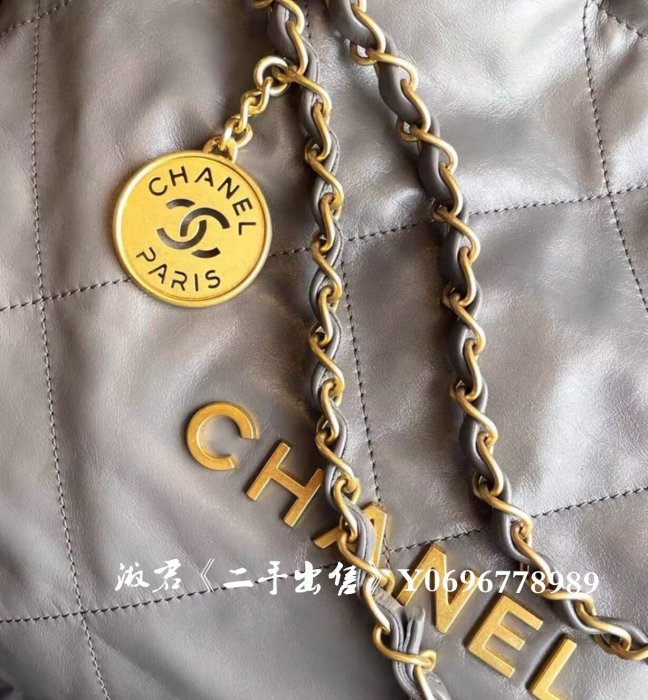 二手出售 CHANEL 香奈兒 Bag系列 tote 托特包 單肩包 灰色 小號 AS3260