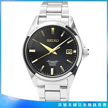 【柒號本舖】SEIKO 精工DRESS LINE 機械鋼帶腕錶-黑面金刻度 # SZSB014 (日本版)