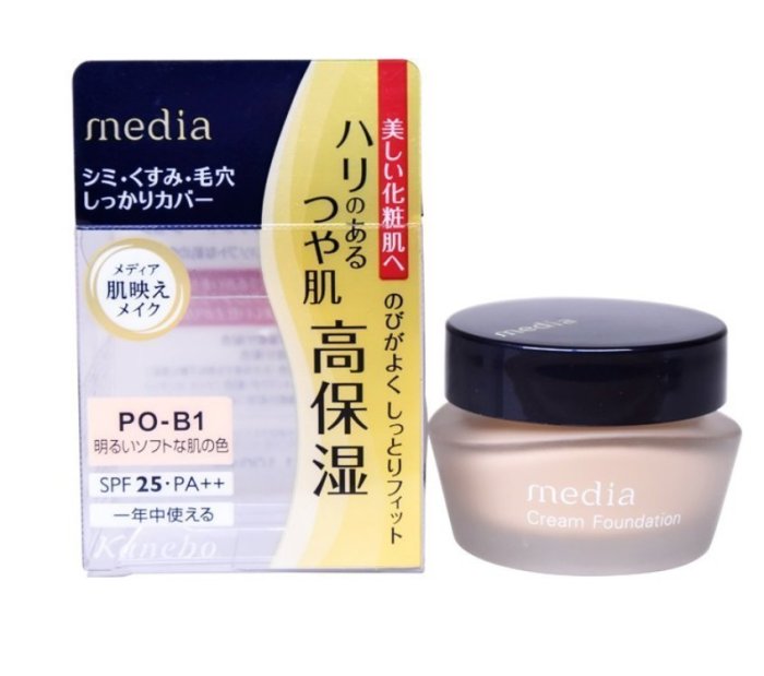 熱賣 日本嘉娜寶Media媚點粉底霜 25g SPF25PA++ 媚點粉底霜 粉底霜 飾底乳