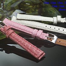 【時間探索】進口純正鱷魚皮高級錶帶粉色 ( .20mm.19mm.18mm.16mm.15mm.14mm.12mm)