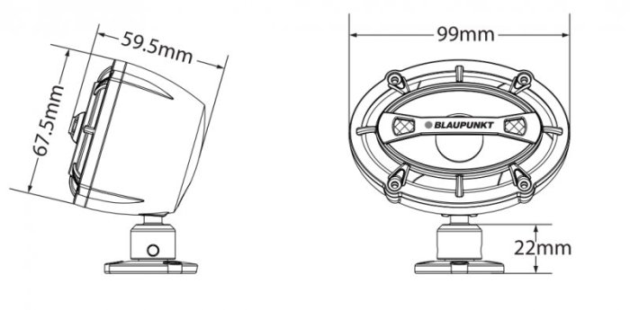 現貨推廣價正品德國藍點BLAUPUNKT MPS1401M3吋橢圓單體中高音二音路三音路非morel focal