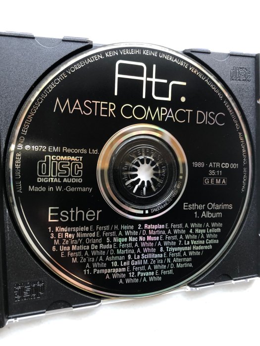 【二手尋寶屋】1524 Esther Atr,MASTER COMPACT DISC無ifpi 西德版 1989