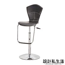 【設計私生活】馬鞍皮面造型椅、吧檯椅、吧枱椅吧台椅酒吧椅-黑(部份地區免運費)119W