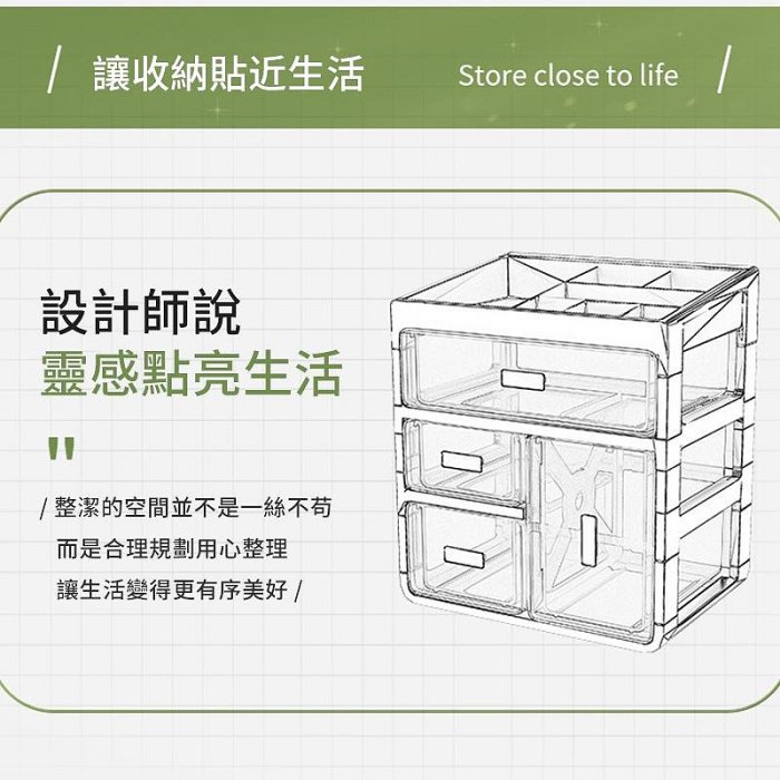 ⭐新北 可超取⭐桌面抽屜收納盒 收納盒 抽屜盒 書桌收納 桌面整理盒 桌面抽屜式收納盒 文具 化妝品收納 透明大容量