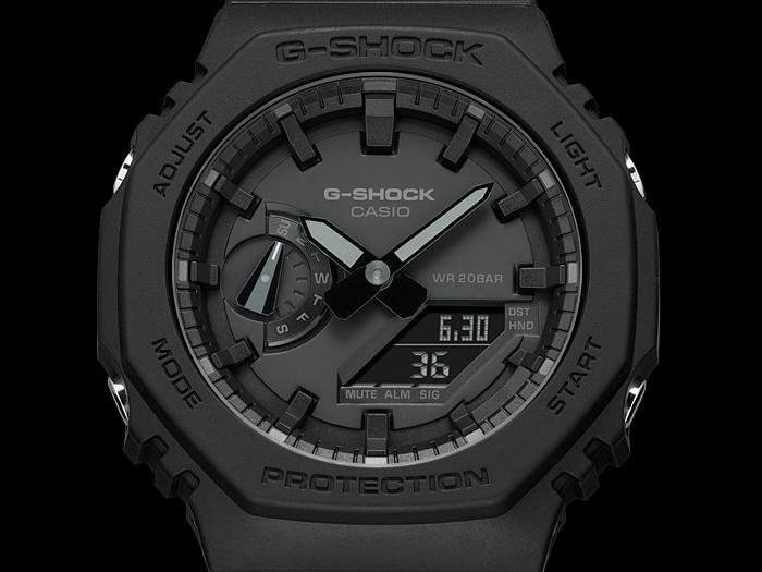 Casio G-Shock GA-2100-1A1 手錶200米防水碳纖維超薄雙顯58g AP 皇家