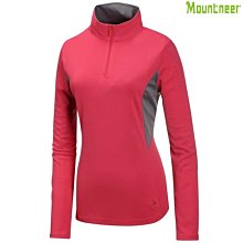 山林 Mountneer 31P32-36深玫紅 女款透氣吸濕排汗長袖上衣 抗UV  台灣製造「喜樂屋戶外」