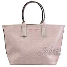 【茱麗葉精品】全新精品 MICHAEL KORS 專櫃商品 JODIE 圓標MK印花手提托特包.粉 現貨