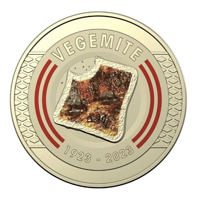澳洲 2023年 維吉麥 百年彩色紀念幣套裝 Vegemite 澳大利亞 硬幣 吐司 醬 麵包醬 特殊幣 錢幣 100年 一百年 週年