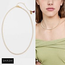SHASHI 紐約品牌 Tennis Diamond 金色滿鑽項鍊 經典鑲鑽項鍊