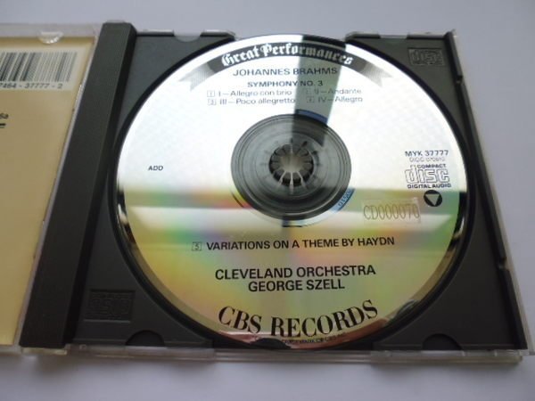 ///李仔糖二手CD唱片*1982年美國版勃拉姆斯第三交響曲.二手CD(s695)