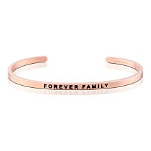 MANTRABAND 美國悄悄話手環 FOREVER FAMILY 永遠的家人 玫瑰金手環