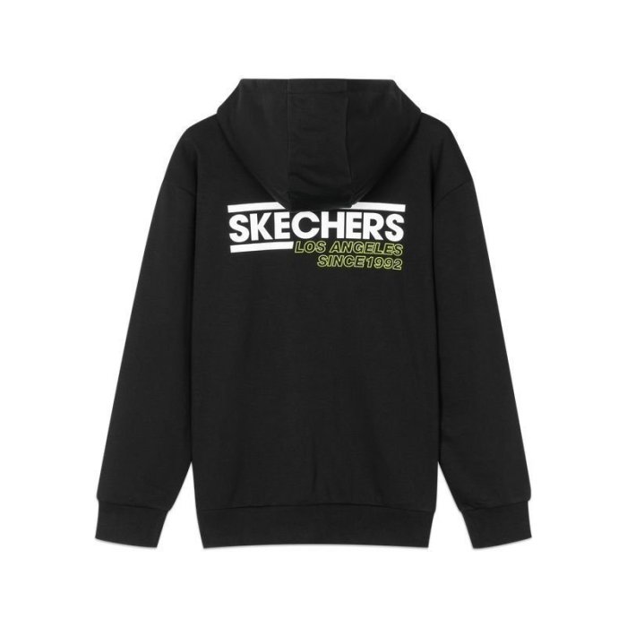 100原廠％Skechers斯凱奇秋季新款男子針織連帽衫休閑運動服外套L420M006