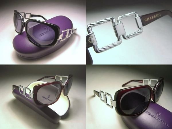 信義計劃 眼鏡 CHARRIOL 8046 夏利豪 法國製 太陽眼鏡 膠框 方形 鎖鏈 藍光 多焦 sunglasses