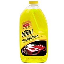 美國 Formula 1亮澤 含棕梠蠟洗車精(大)  1.9L CARNAUBAWASH & WAX 15032