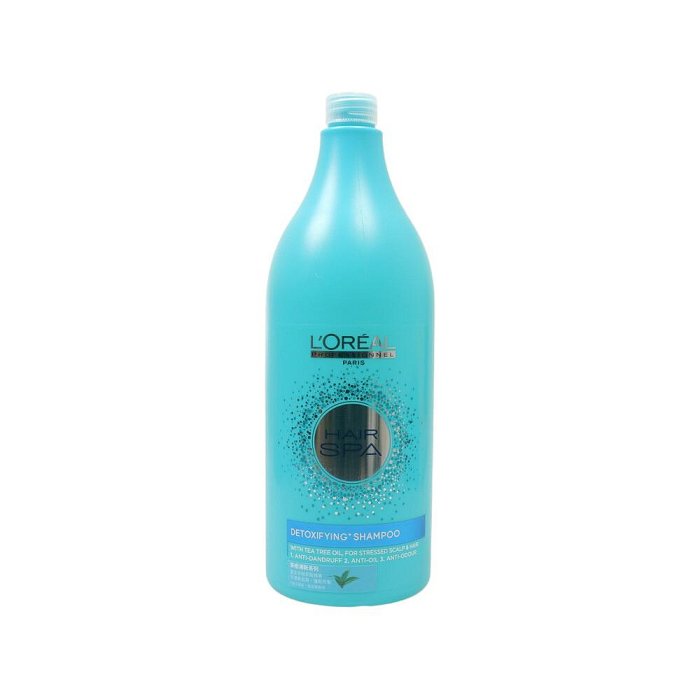 💫現貨💫Loreal 萊雅 Hair SPA 茶樹清新洗髮精 1500ml 去屑 油頭 護髮 頭皮 睡蓮淨化洗 巴黎萊雅