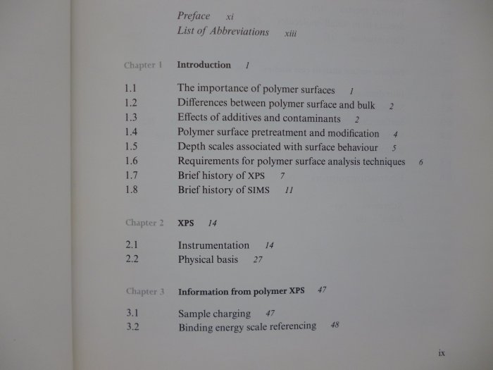 Surface Analysis of Polymers by XPS & Static SIMS　〖大學理工醫〗AFC