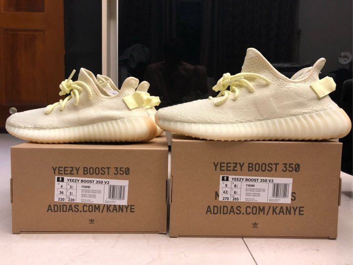 售完］Adidas Yeezy Boost 350 V2 butter 奶油黃us4 us9 22cm 27cm 男