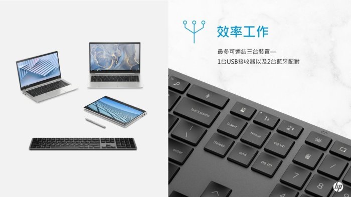 【HP展售中心】HP 975 Dual-Mode Wireless Keyboard【3Z726AA】充電式無線藍牙鍵盤【現貨】