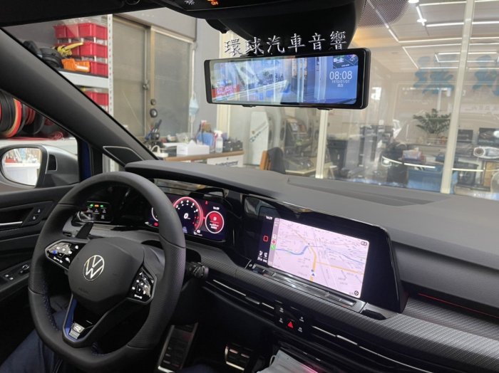 環球汽車音響~ VW福斯 GOLF 8代 CARDIO 160S電子後視鏡.行車記錄器.4K高畫質.GPS內建測速功能