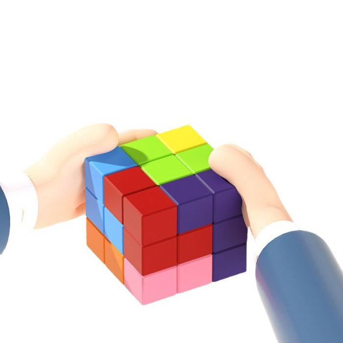 木質趣味索瑪立方體方塊之謎魔方積木兒童力玩具兒童木制玩具